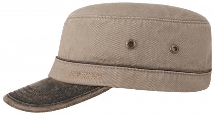 Flat cap - Stetson Army Cap Cotton (hiekka)