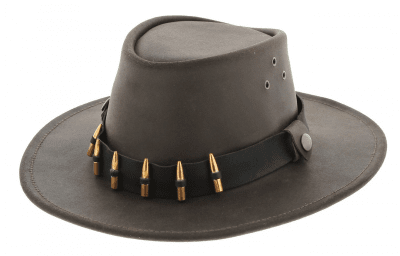 Hatut - Jacaru Hunter Oiled Leather Hat (ruskea)
