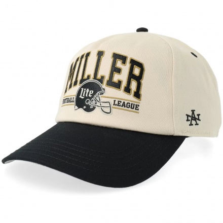 Lippis - American Needle Miller Lite Football Roscoe Cap (luonnonvalkoinen/musta)