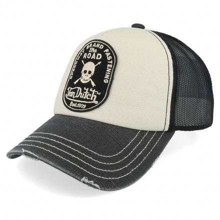 Lippis - Von Dutch Speedway Brand Fastening Trucker (luonnonvalkoinen/musta)