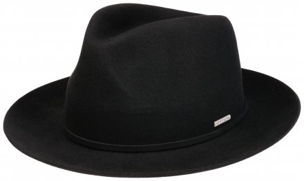 Hatut - Stetson Fedora Softfelt (musta)