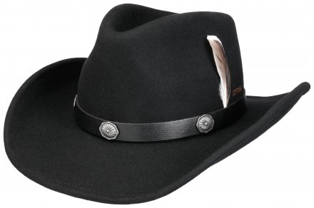 Hatut - Stetson Nogales Western Woolfelt (musta)