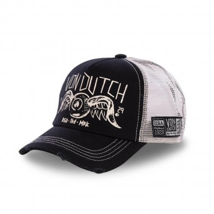 Lippis - Von Dutch Screen Print Trucker (musta/valkoinen)
