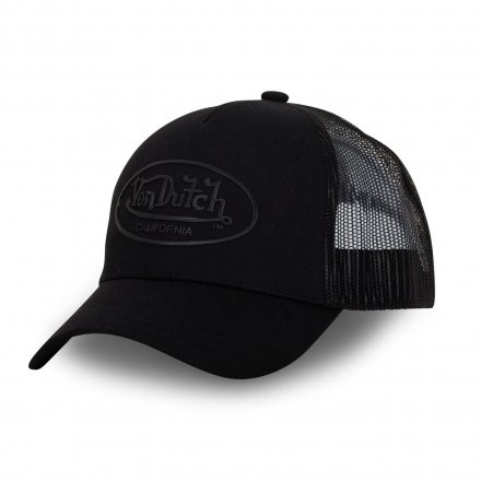 Lippis - Von Dutch Oval Patch Cotton Trucker (musta)