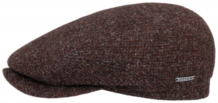 Flat cap - Stetson Belfast Wool Rough (ruskea/punainen)