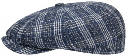 Flat cap - Stetson Driver Cap Linen/cotton (sininen-multi)