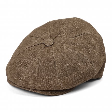 Flat cap - Gårda Vero Linen Newsboy Cap (ruskea)