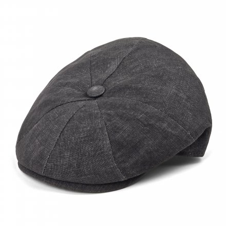Flat cap - Gårda Vero Linen Newsboy Cap (tumman harmaa)