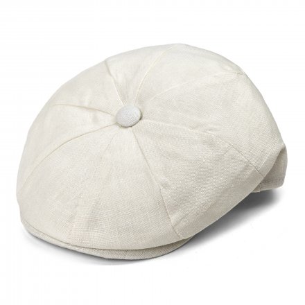 Flat cap - Gårda Vero Linen Newsboy Cap (valkoinen)