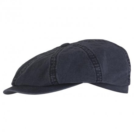 Flat cap - Stetson Hatteras Delave Organic Cotton (sininen)