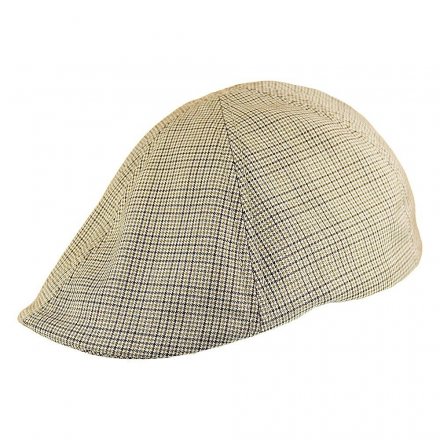 Flat cap - Jaxon Hats Houndstooth Duckbill Flat Cap (luonnollinen väri)