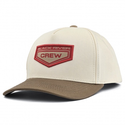Lippis - Black River Crew Cotton Snapback (luonnonvalkoinen/khaki)