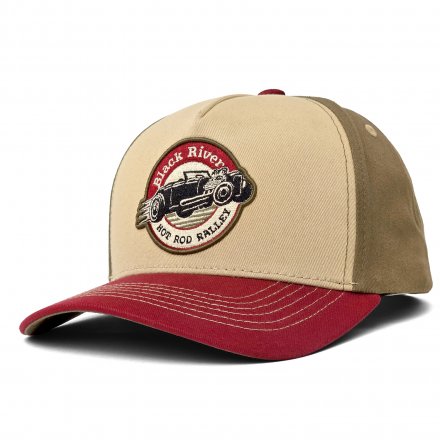 Lippis - Black River Rebel Trucker (beige/vihreä/punainen)