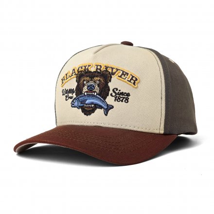 Lippis - Black River Wildlife Crew Trucker (beige/vihreä/ruskea)
