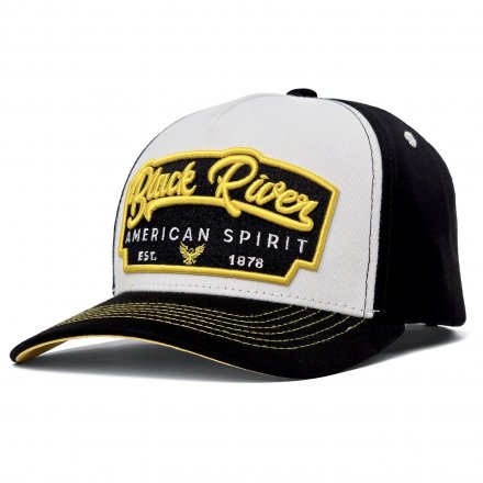 Lippis - Black River Black Yellow Trucker (musta/valkoinen/keltainen)