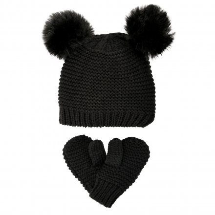 Pipo ja Rukkaset Lapset - Gårda Målilla Knitted Set (musta)