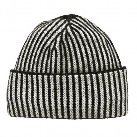 Pipot - Gårda Megève Striped Cashmere Mix Beanie (musta/valkoinen)