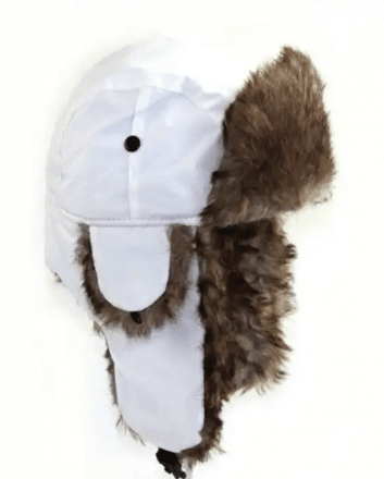 Karvahattu - Trapper Hat with Faux Fur (valkoinen)