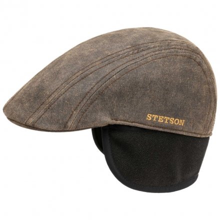 Flat cap - Stetson Madison Old Cap Winter Earflap (ruskea)