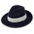 Hatut - Gårda Volterra Fedora Wool Hat (tummansininen/luonnonvalkoinen)