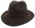 Hatut - Gårda Tropea Fedora Wool Hat (ruskea)