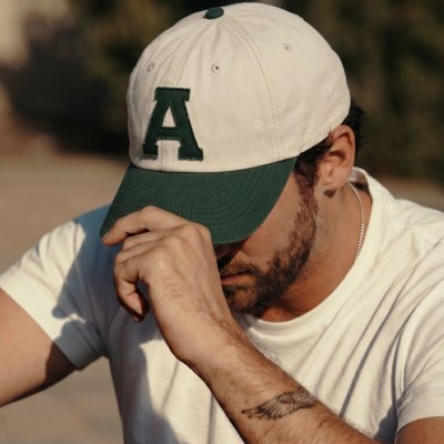 Lippis - Gårda Letter Cap 'A' (valkoinen/vihreä)