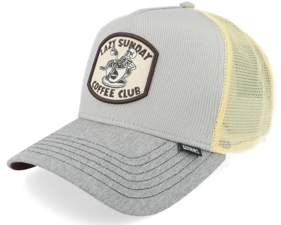Lippis - Djinns HFT Cap Coffee Club Trucker (beige/harmaa)
