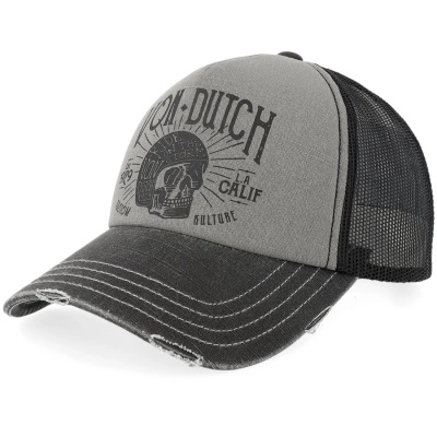 Lippis - Von Dutch Screen Print Trucker (harmaa)