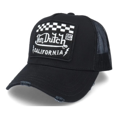 Lippis - Von Dutch Square Patch Trucker (musta)