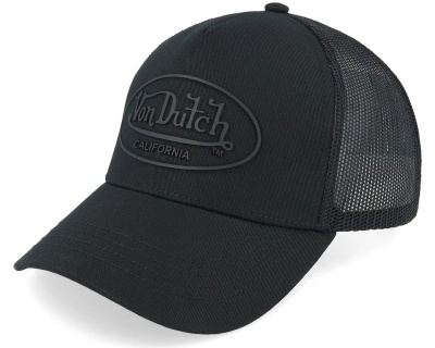 Lippis - Von Dutch Oval Patch Cotton Trucker (musta)