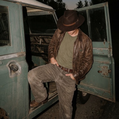 Hatut - Gårda Braga Wool felt Fedora (ruskea)