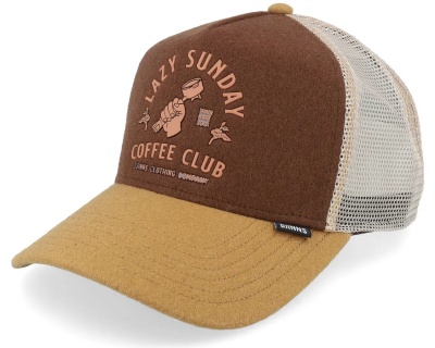Lippis - Djinns HFT Cap Lazy Barista Trucker (beige/ruskea/kermanvärinen)