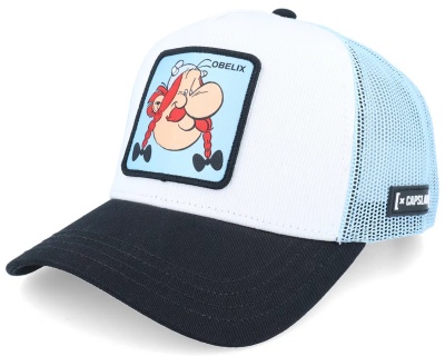 Lippis - Capslab Obelix Trucker (valkoinen/vaaleansininen/musta)