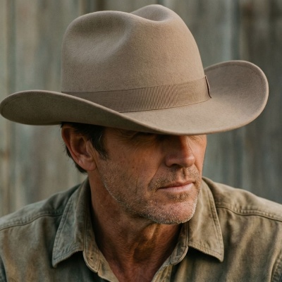 Hatut - Gårda Pocatello Crushable Wool felt Western hat (beige)