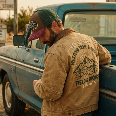 Lippis - Black River Outlaw Trucker (ruskea/vihreä/punainen)