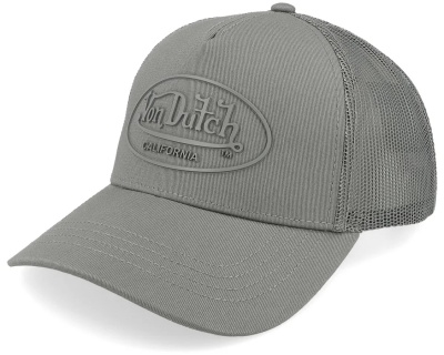 Lippis - Von Dutch Rubber Logo Trucker (harmaa)