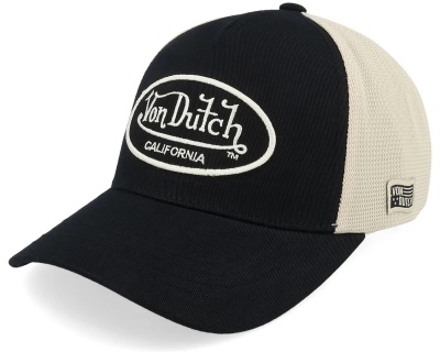Lippis - Von Dutch Embroidery Oval Trucker (musta/valkoinen)
