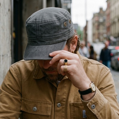 Flat cap - Gårda Viper Army Cap (musta)