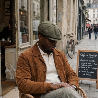 Flat cap - Gårda Premium Larkhall Wool Newsboy (vihreä)