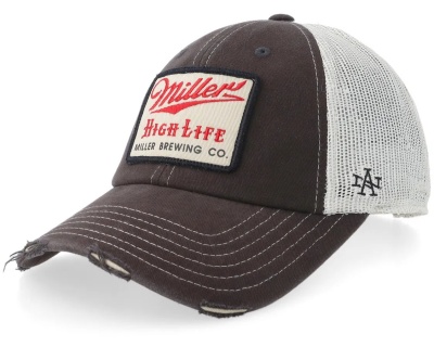 Lippis - American Needle Miller High Life Trucker (tumman harmaa/valkoinen)