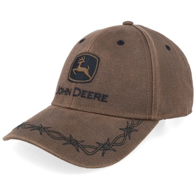 Lippis - John Deere Oilskin Logo Cap (ruskea)
