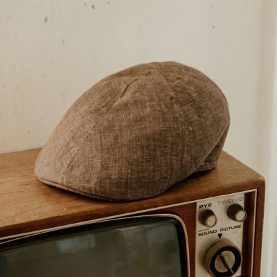 Flatcap - Gårda Tallone Linen Flat Cap (ruskea)