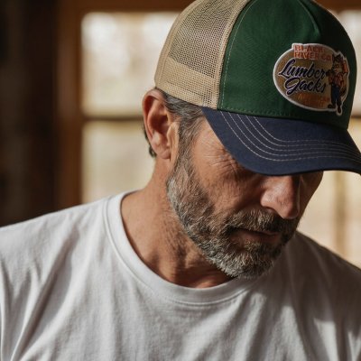 Lippis - Black River Fox Trucker (vihreä/beige/sininen)