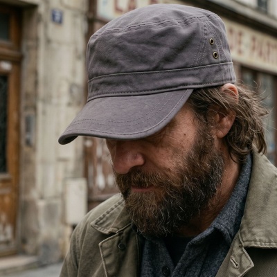 Flat cap - Gårda Army Cap (harmaa)