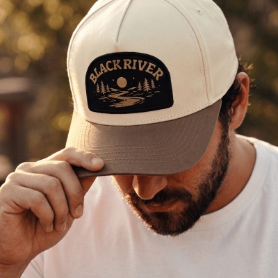 Lippis - Black River Wichita Cotton Snapback (luonnonvalkoinen/khaki)