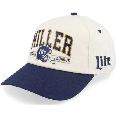 Lippis - American Needle Miller Lite Roscoe Football Cap (luonnonvalkoinen/sininen)