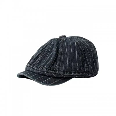 Lippis - Gårda Dutton Vintage Striped Cap (musta)