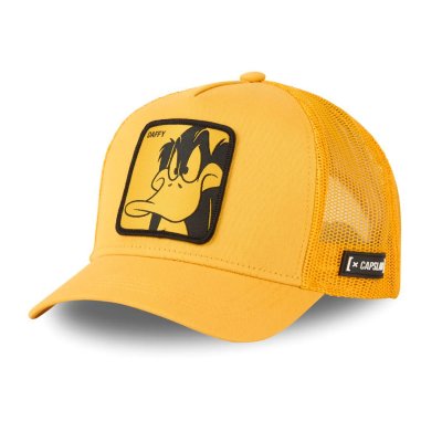 Lippis - Capslab Looney Tunes Daffy Duck DUF1 Trucker (keltainen)