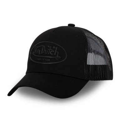 Lippis - Von Dutch Oval Patch Cotton Trucker (musta)