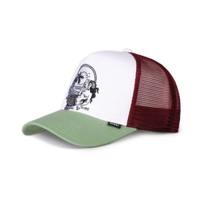 Lippis - Djinns HFT Lazy Mermaid Trucker (valkoinen/punainen/vihreä)